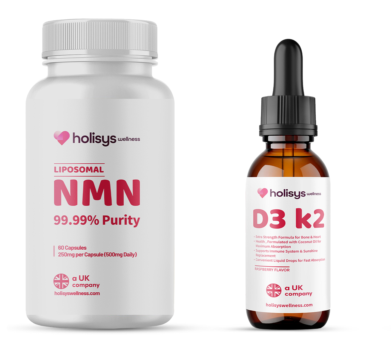 Holisys 长寿与细胞健康计划 – NMN + 番荔枝精华(可选 D3+K2)