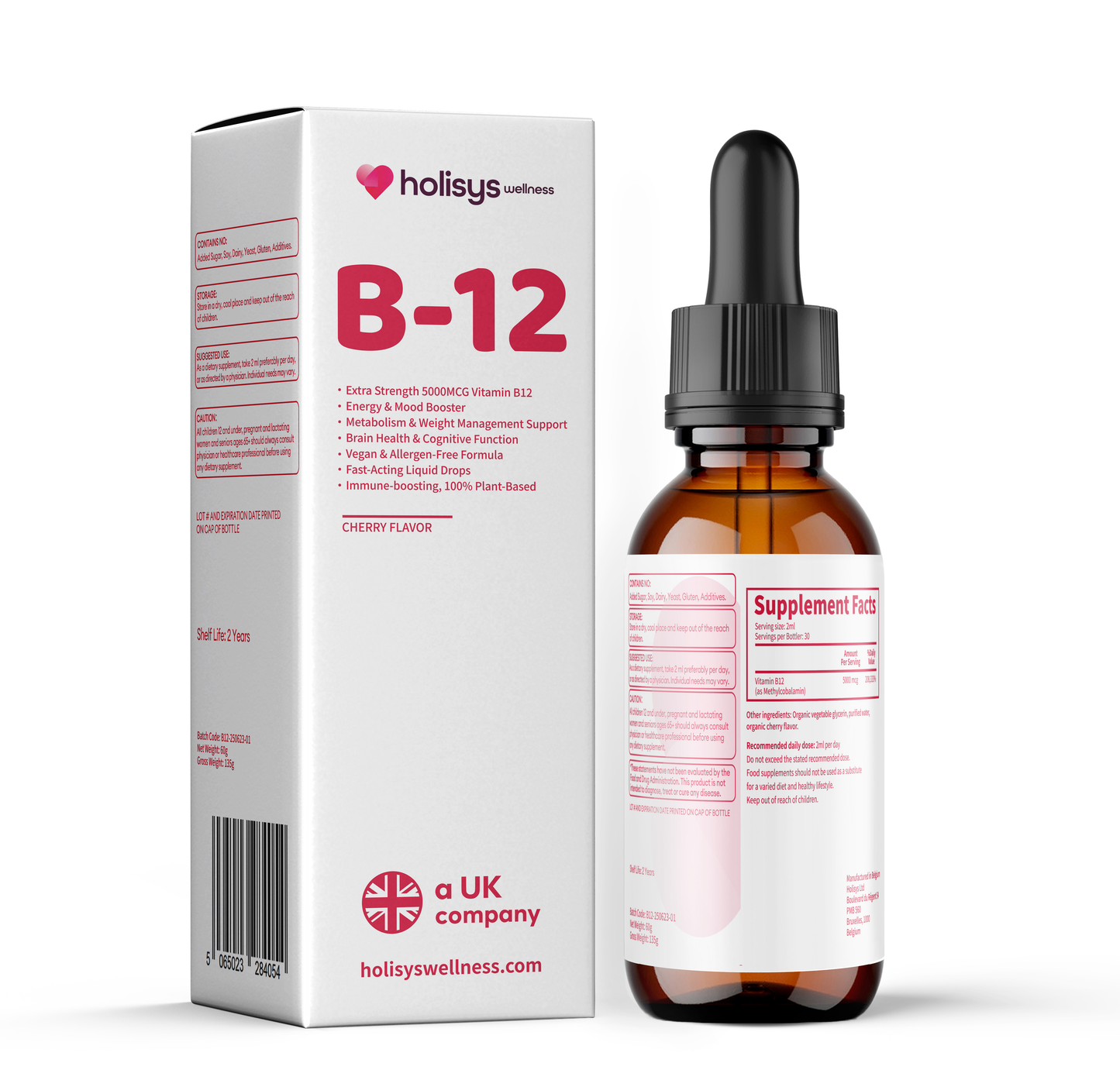 Holisys 日常基础营养订阅组合 – 复合维生素 + 维生素 D3 K2 + 维生素 B12 滴剂