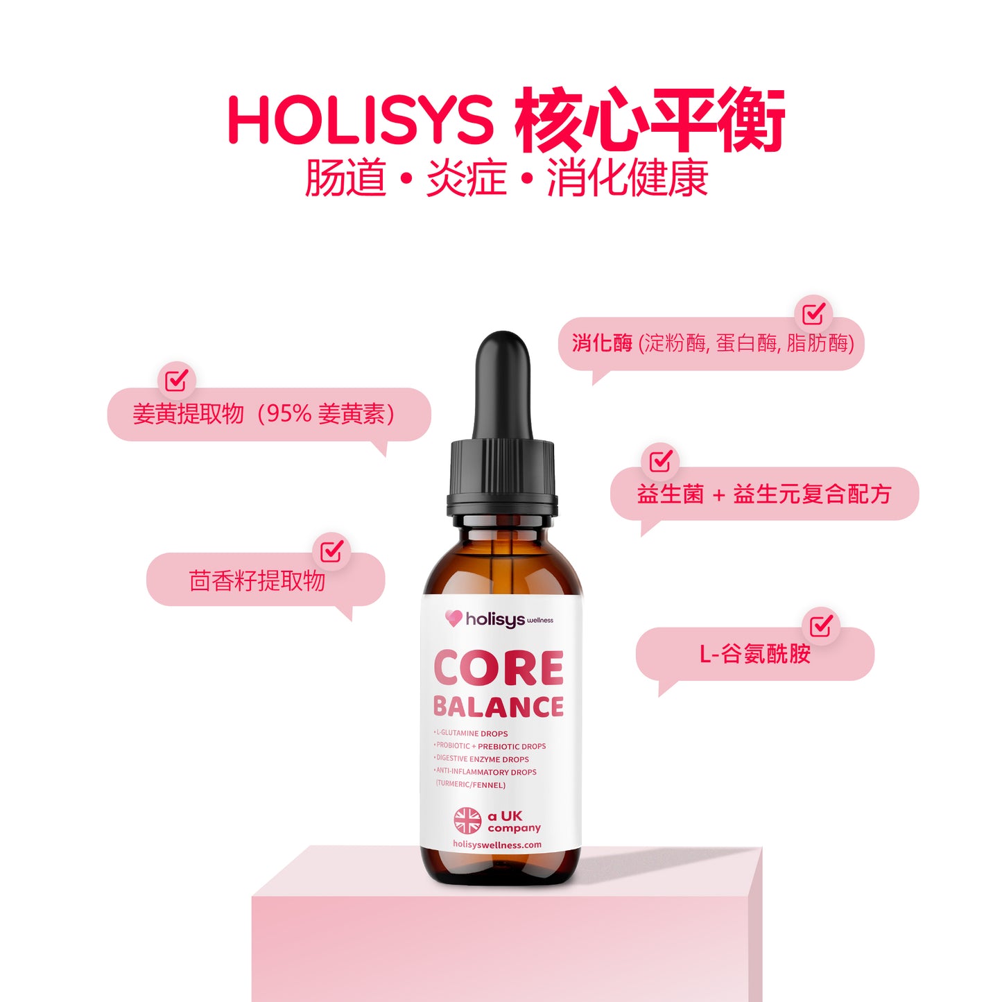 Holisys 核心配方 – 消化支持液体滴剂
