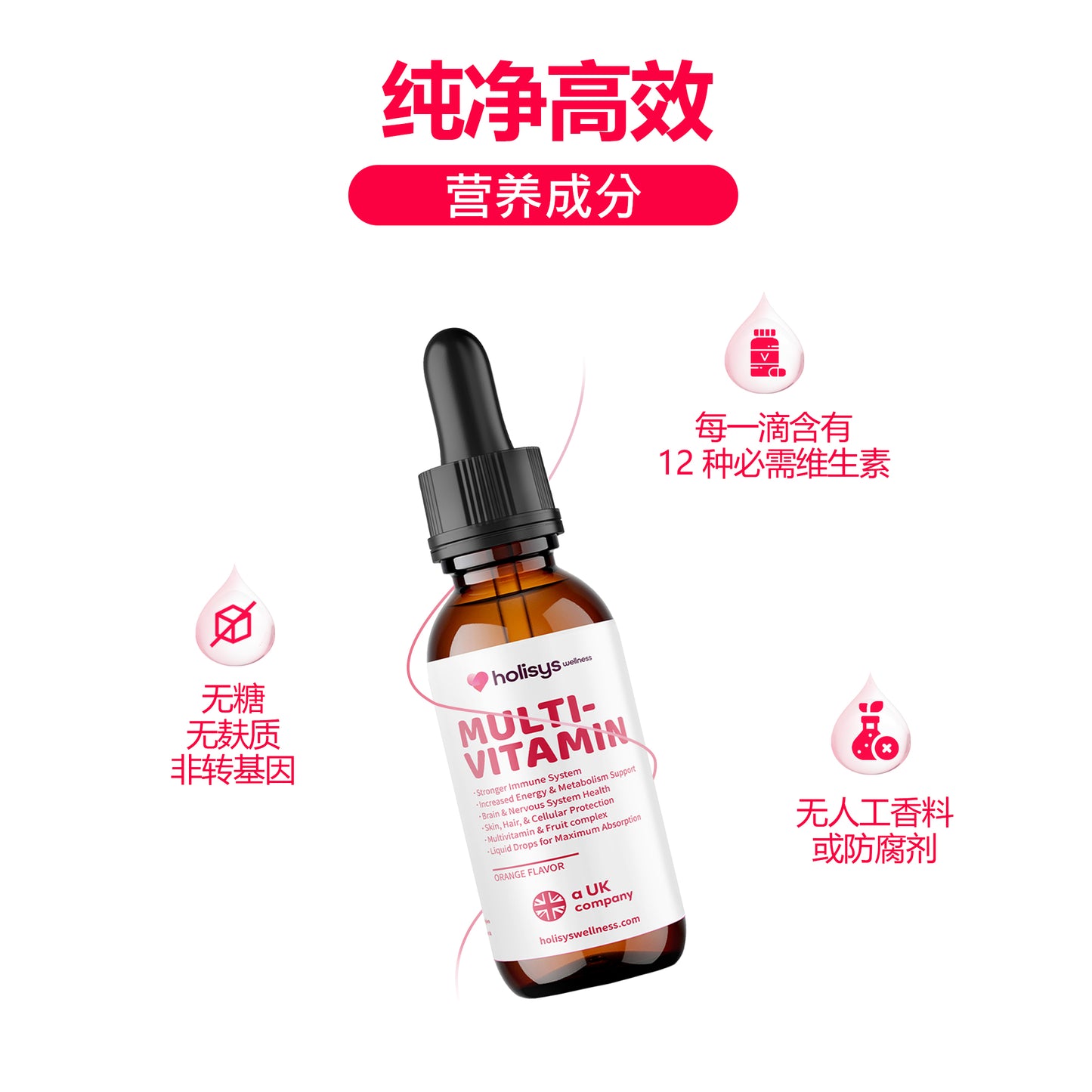 Holisys 复合维生素 – 液体营养滴剂